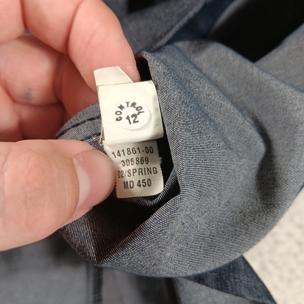 Vintage Gap Shirt Womens Large Blue Denim Pearl Snap Western Rodeo Flap Pocket - Picture 3 of 11